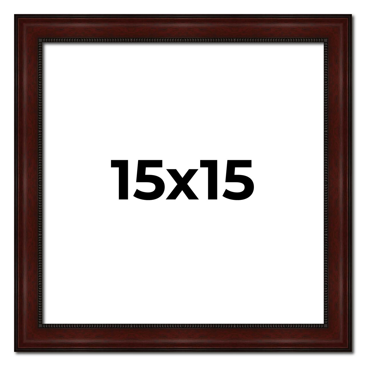 Square Distressed Brown Picture Frame - UV Acrylic, Foam Board Backing, Hanging Hardware